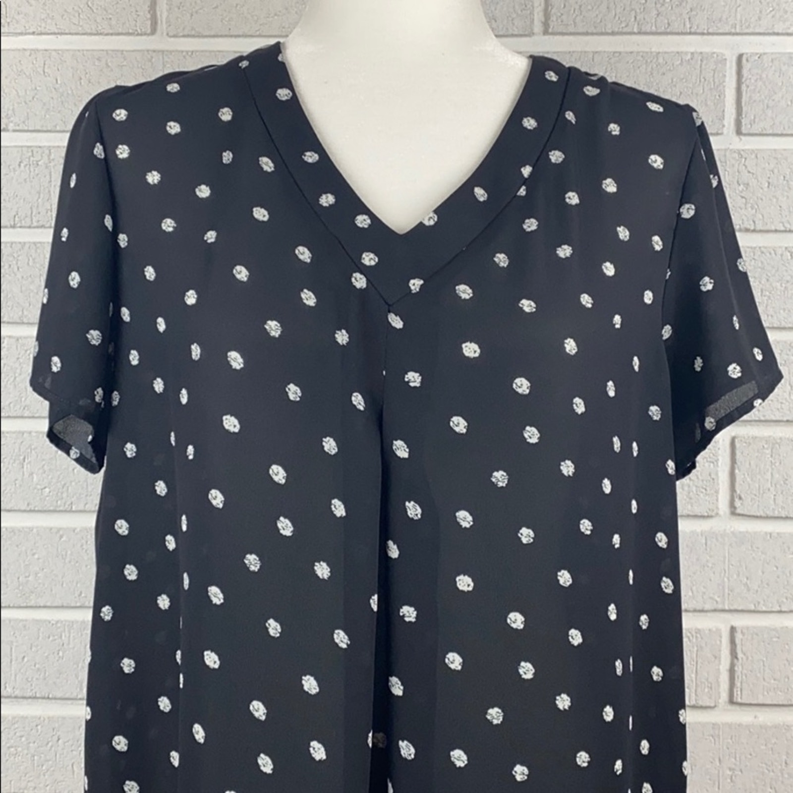 Verse Women's Black & White Polka Dot Nwt Maternity Top Size Medium — image 2 of 8